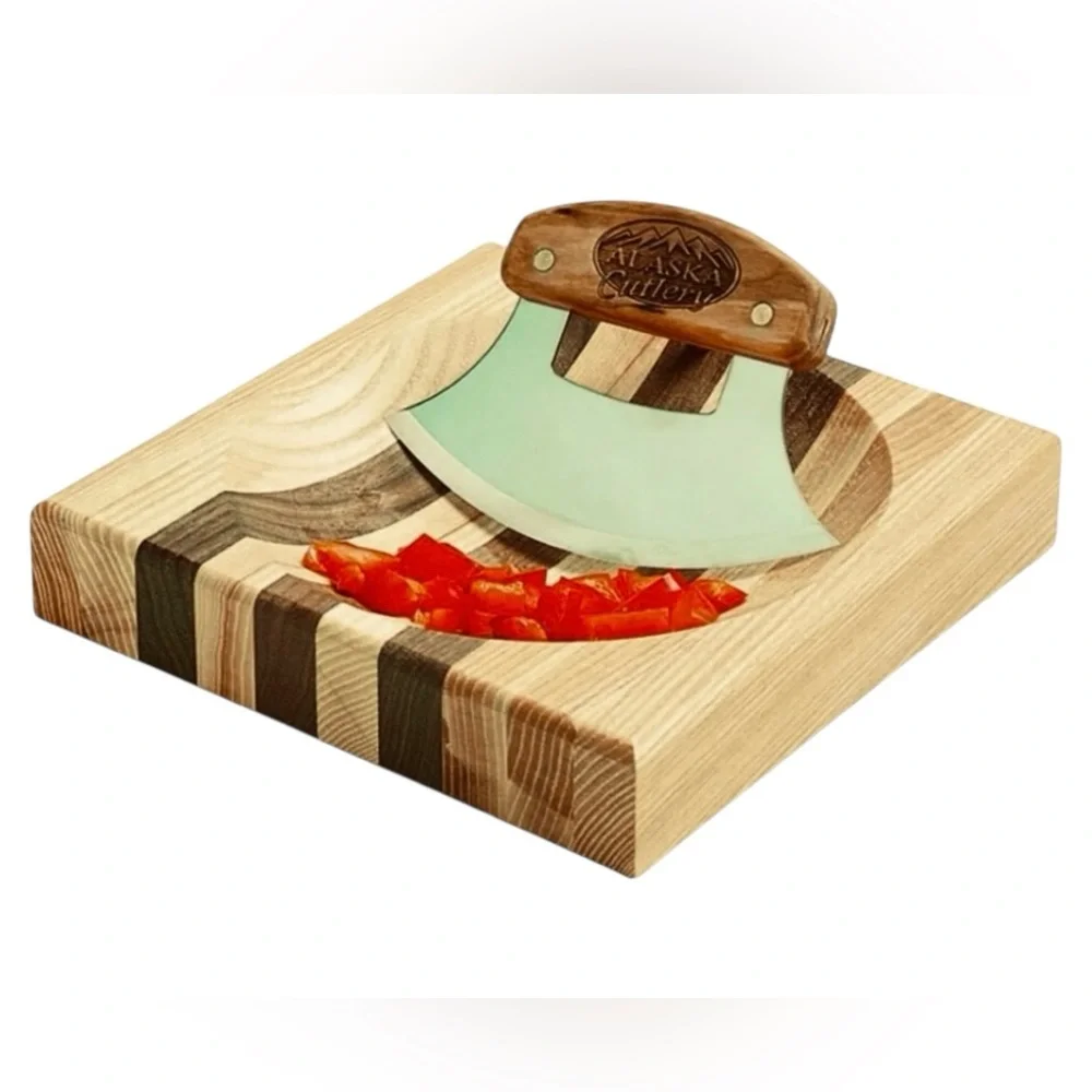 New The Ulu Factory Chopping Bowl & Ulu Knife